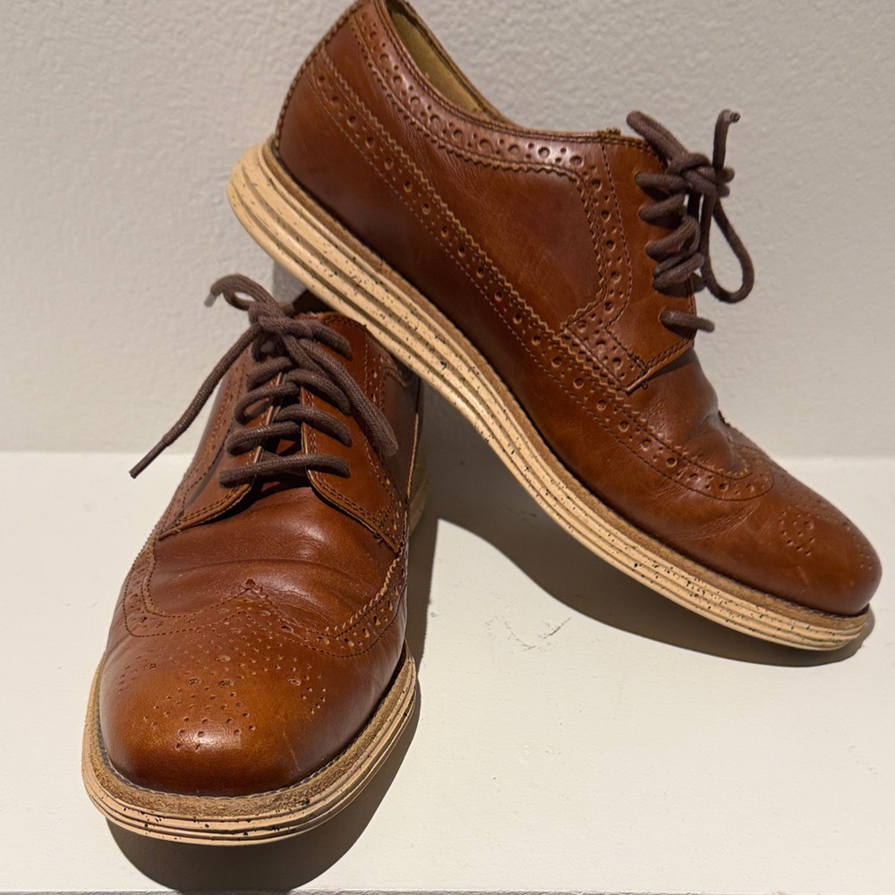 Cole Haan Tan Leather Men's Oxfords